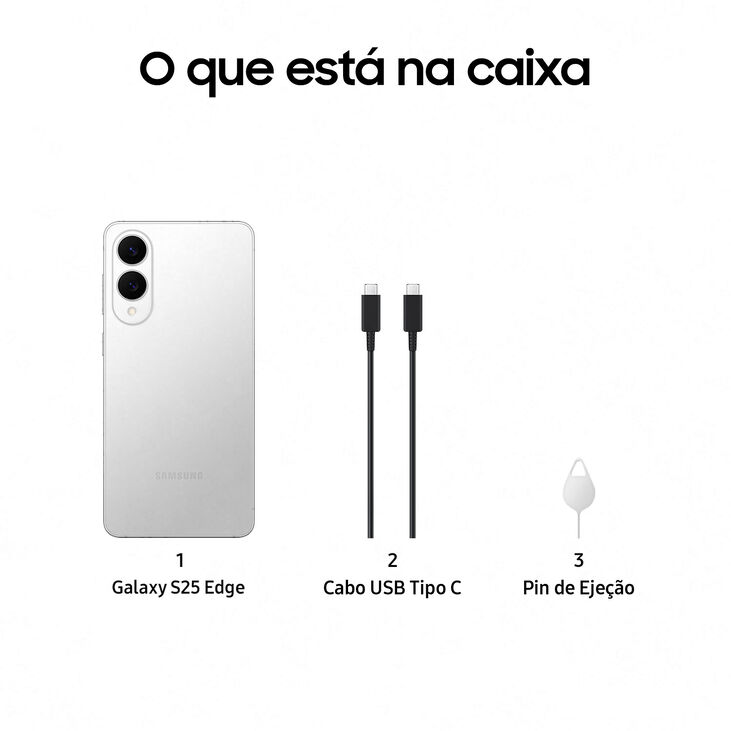 Smartphone Samsung Galaxy S25 Edge  6.7" (12 / 512GB) 120Hz Plateado Titânio image number 5