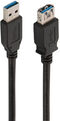Cable USB 3.0 Ewent Tipo A Macho para Tipo A Hemea 3 M Negro