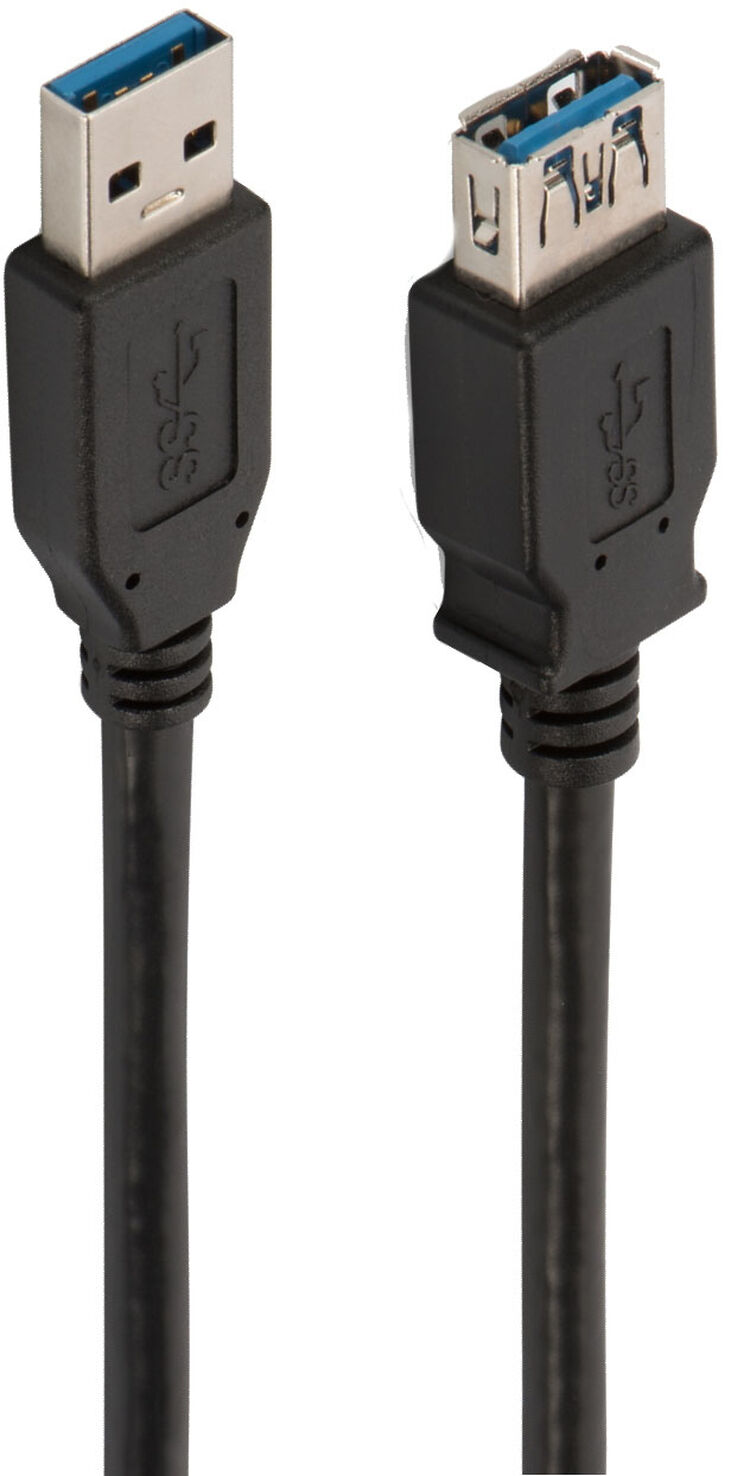 Cable USB 3.0 Ewent Tipo A Macho para Tipo A Hemea 3 M Negro image number 0
