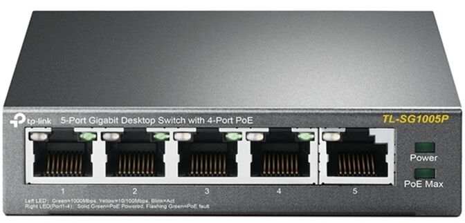 Switch TP-Link TL-SG1005P 5 Portas Gigabit c/ 4 Portas PoE image number 0