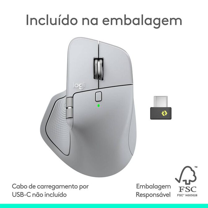 Rat&oacute;n &Oacute;ptico Logitech MX Master 4 Advanced Wireless 8000DPI Offwhite image number 16