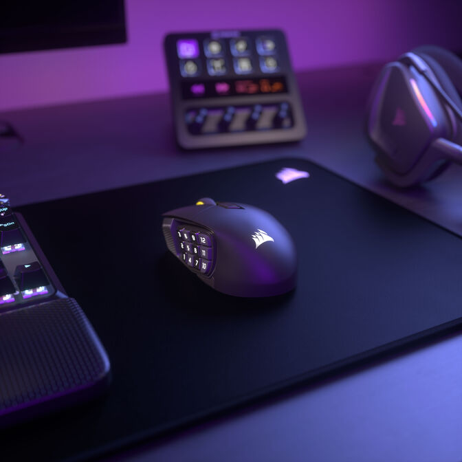 Rato Corsair Scimitar Elite Gaming Wireless SE MMO 33000DPI Gun Metal image number 12