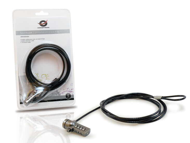 Cable de Seguridad para Portátil Conceptronic con Combinación 1.5 M image number 4