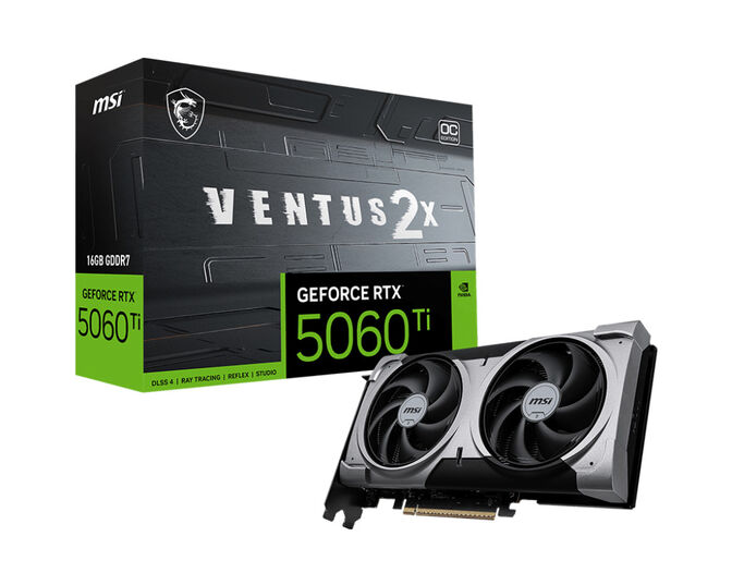 Tarjeta Gr&aacute;fica MSI GeForce&reg; RTX 5060 Ti VENTUS 2X OC PLUS 16GB GDDR7 DLSS4 image number 0
