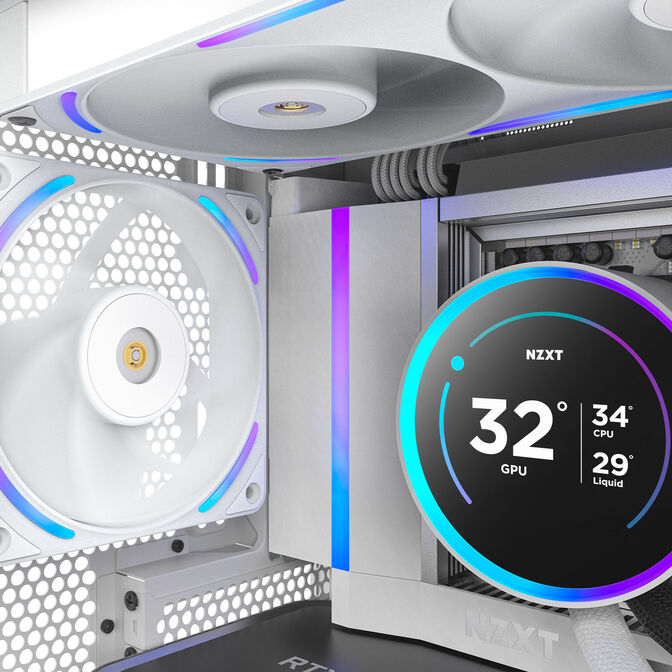 Ventilador  NZXT F120x Perfomance RGB 120mm - Single Pack Blancas image number 7