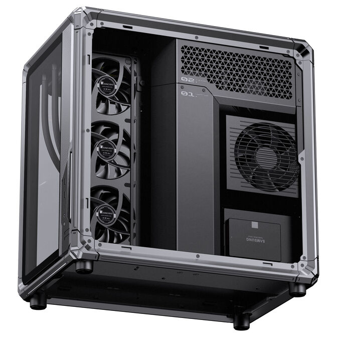 Caja ATX Jonsbo X400 Vidrio Templado Curvo Gris image number 9