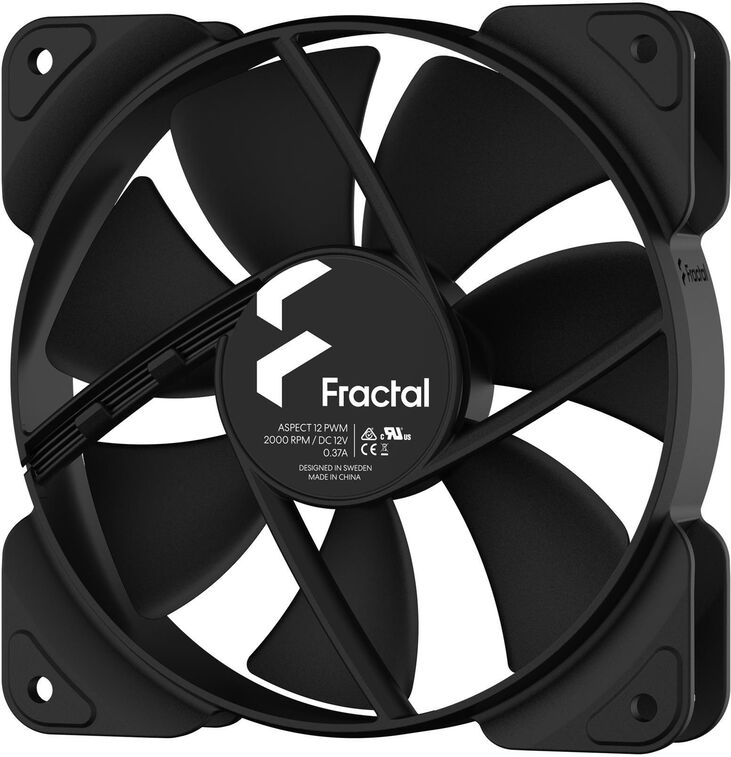 Ventilador Fractal Design Aspect 12 120mm 2000RPM PWM Negro image number 1