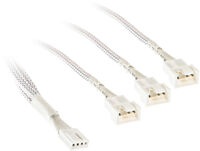 Cable Splitter Kolink 1-3 PWM Sleeved Blanco