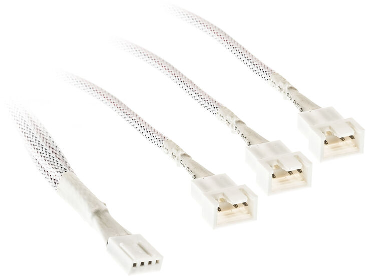 Cable Splitter Kolink 1-3 PWM Sleeved Blanco image number 0