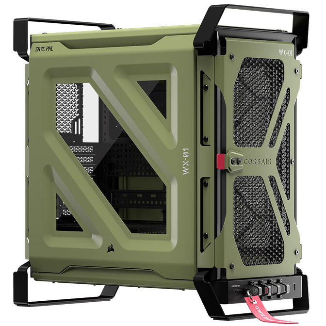 Torre E-ATX Corsair WARTHOG Perfomance Mil Green Cristal Templado image number 1