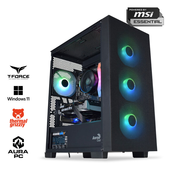 Ordenador AURA Gamer-PC Ryzen 5 7500F 32GB DDR5 1TB RTX 5060 WiFi W11 V2 image number 0