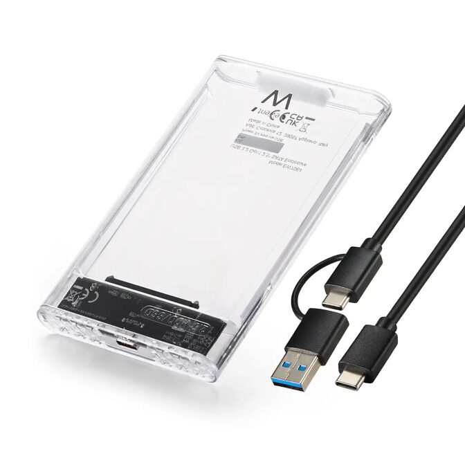Caja Externa 2.5" Ewent EW7064 USB 3.2 Gen1 (USB 3.0) HDD/SSD Transparente Screwless image number 0