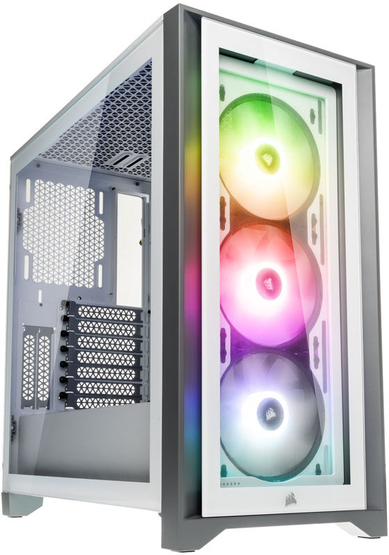 Torre E-ATX Corsair iCUE 4000X RGB Blanco Cristal Templado