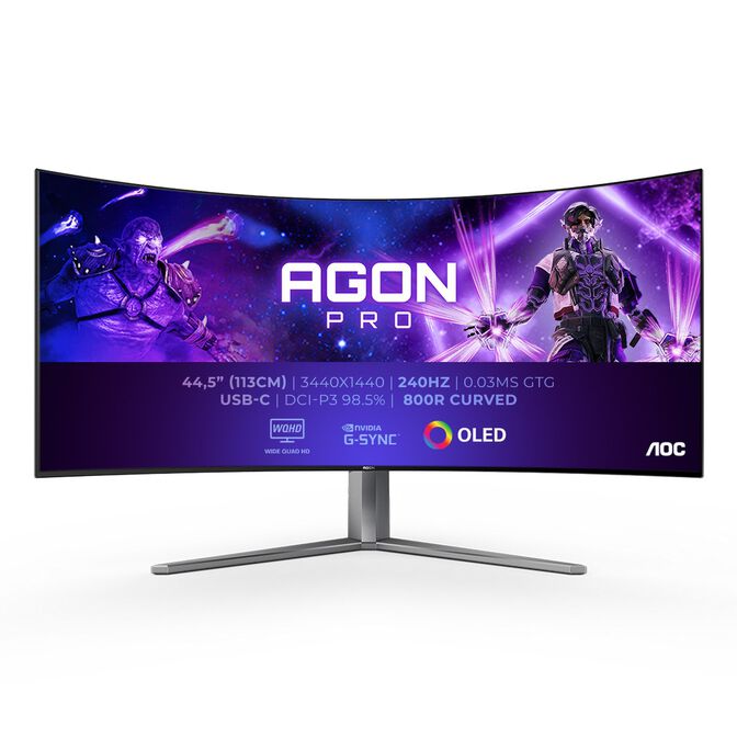 Monitor AGON by AOC PRO 44.5" AG456UCZD OLED UWQHD 240Hz 0.03ms Adaptive Sync HDR True Black 400 image number 0