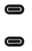 Cable USB 3.2 Gen2x2 Nanocable 20Gbps 5A/100W 4K@60Hz USB-C M/M 1 M Gris/Negro image number null