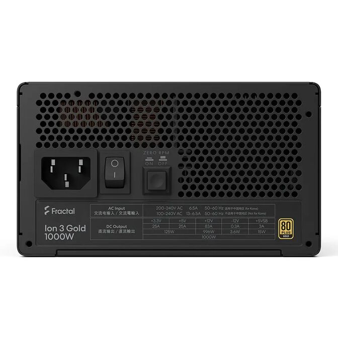 Fuente Alimentaci&oacute;n Fractal Design Ion 3 1000W 80+ Gold Full Modular ATX 3.1 PCIe 5.1 image number 5