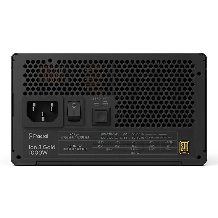 Fuente Alimentación Fractal Design Ion 3 1000W 80+ Gold Full Modular ATX 3.1 PCIe 5.1 image number 5