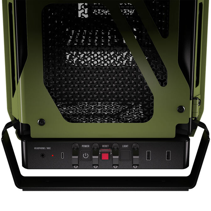 Torre E-ATX Corsair WARTHOG Perfomance Mil Green Cristal Templado image number 12