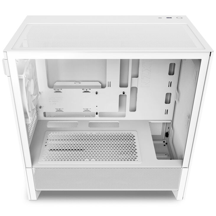 Torre Micro-ATX NZXT H3 Flow Blanca Cristal Templado image number 5