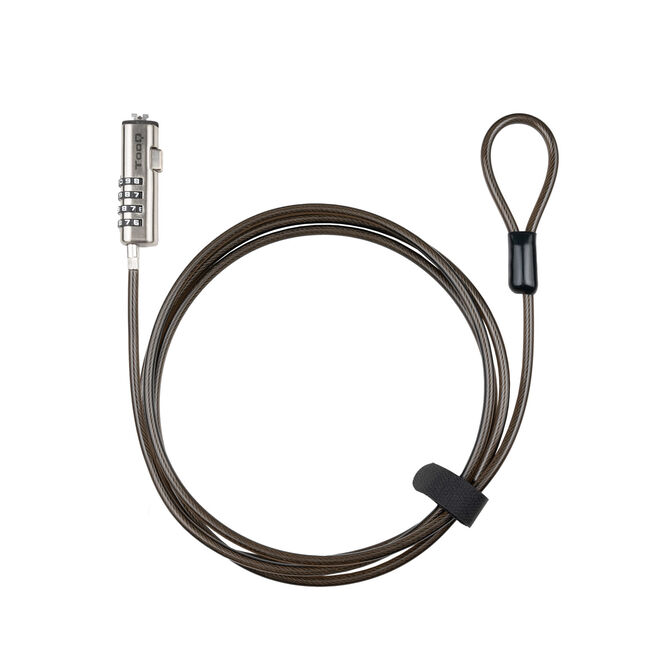 Cable de Seguridad para Port&aacute;til tipo NANO con Combinaci&oacute;n 1.5M Gris Oscuro image number 0