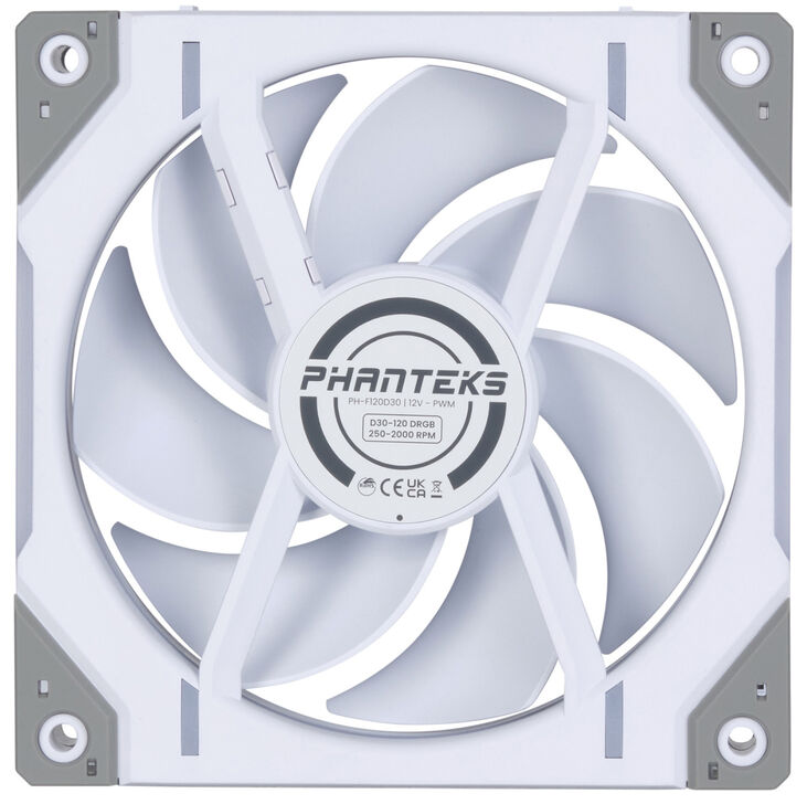 Ventilador Phanteks D30 PWM D-RGB Blanco - 120mm image number 2