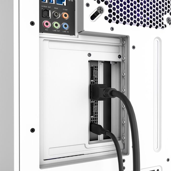 Vertical GPU Mounting NZXT ( H5 / H7 / H9 ) - Blanco 175mm image number 5