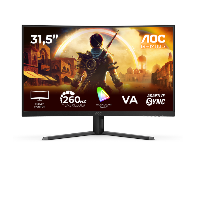 Monitor Curvo AOC Gaming 31.5" C32G42ZE VA FHD 260Hz HDR10 Curved image number 0