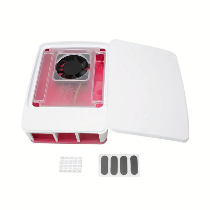 Caja Oficial para Raspberry Pi 5 em Blanco/Vermelho image number 0