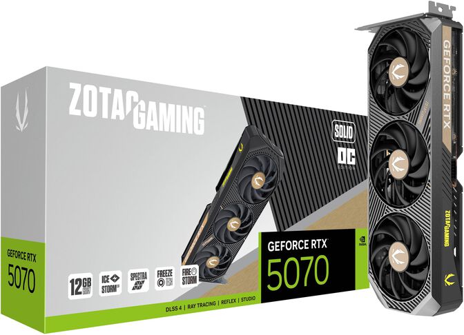 Tarjeta Gr&aacute;fica ZOTAC GeForce&reg; RTX 5070 Solid OC 12GB GDDR7 DLSS4 image number 7