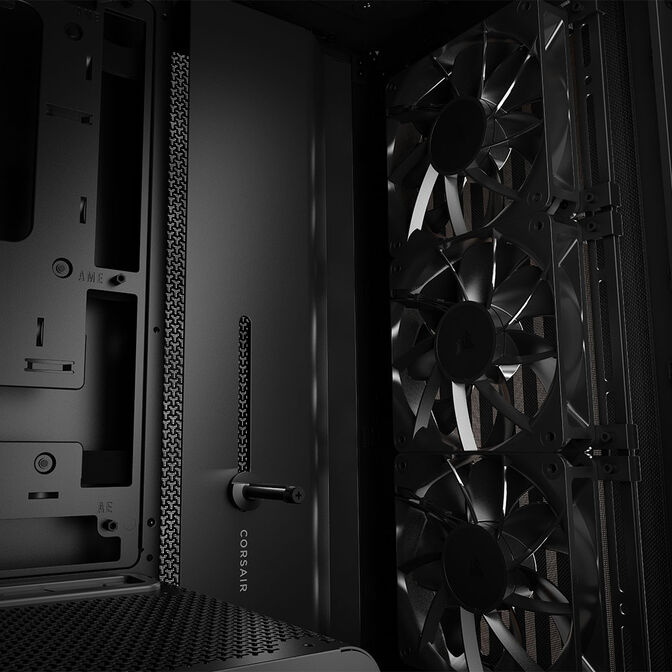 Torre E-ATX Corsair 4000D RS Wood Black Walnut Cristal Templado image number 13