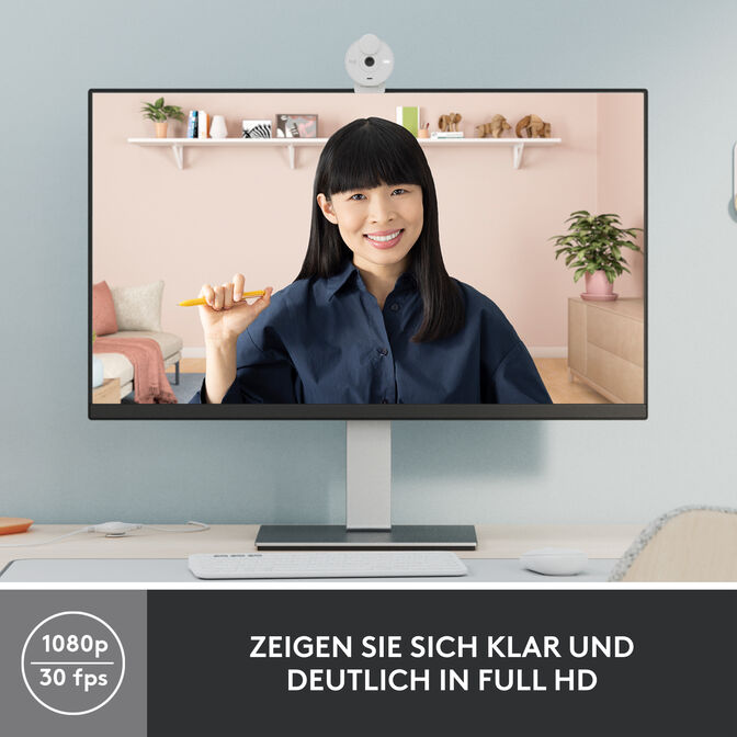 Webcam Logitech Brio 300 Full HD 1080p USB Type-C Blanca image number 15