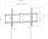 Soporte de Pared Tooq Tilt 43" a 90" 49mm Max. 70kg Negro image number null