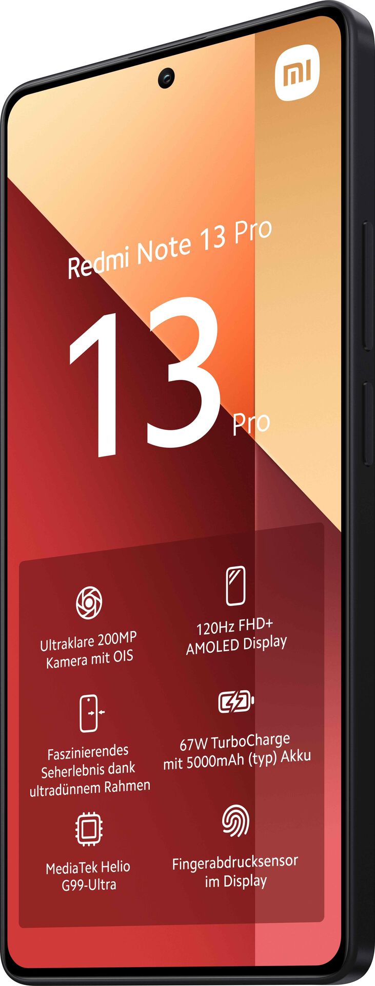 Smartphone Xiaomi Redmi Note 13 Pro 4G 6.67" 8GB/256GB Dual SIM Graphite Black image number 3