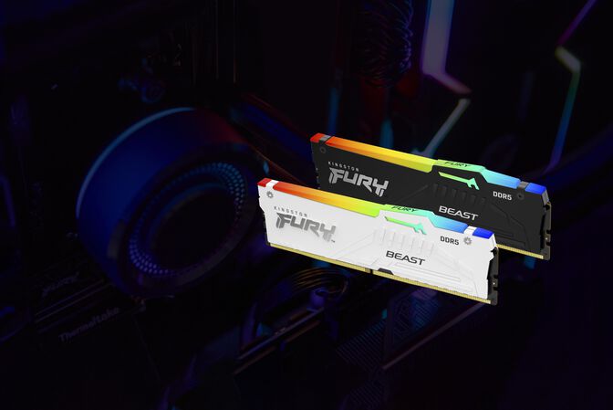 Kingston Kit 32GB (2 x 16GB) DDR5 6000MHz FURY Beast RGB EXPO Negro image number 8