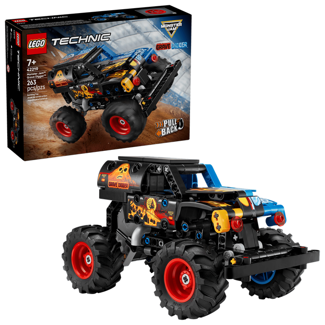 LEGO Technic: Monster Jam Grave Digger Fuego y Hielo, 263 Piezas (42219) image number 0