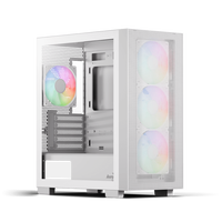 Caja Micro-ATX Aerocool B310A Flow ARGB Vidrio Temperado Blanco