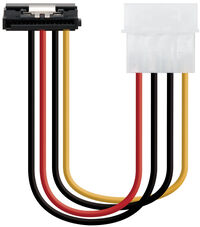 Cable de Alimentación SATA Angular NanoCable - Molex 4Pin/M - SATA/F 16CM