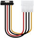 Cable de Alimentación SATA Angular NanoCable - Molex 4Pin/M - SATA/F 16CM image number null