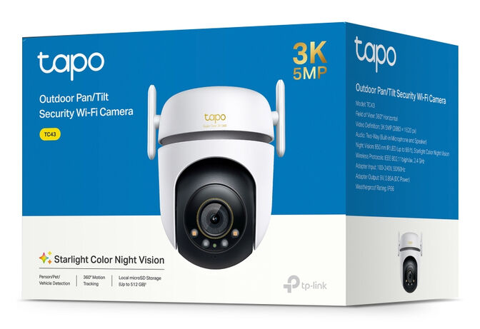 C&aacute;mara de Vigilancia TP-Link TC43 Outdoor Pan/Tilt AI 3K Security Wi-Fi image number 5