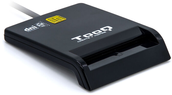 Lector de Tarjetas Tooq - Tarjetas Inteligentes / DNI 4.0 USB 2.0 Negro image number 0