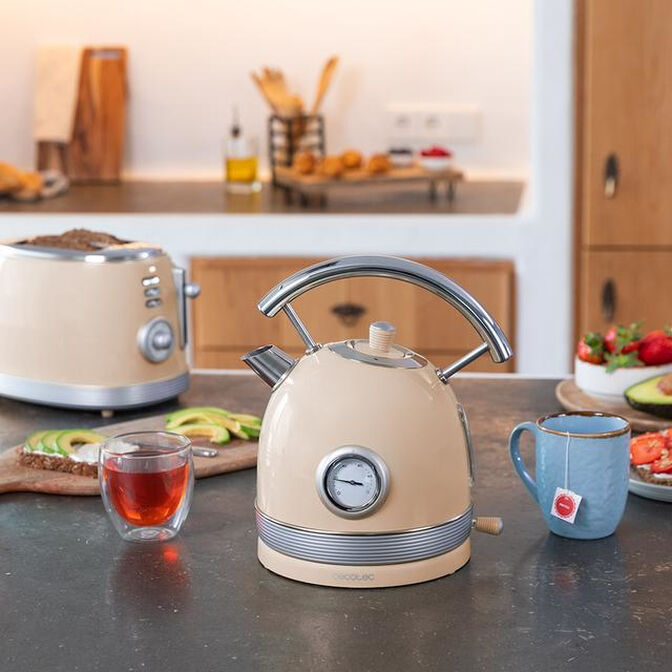 Hervidor de Agua Cecotec ThermoSense 420 Vintage Light Beige image number 2