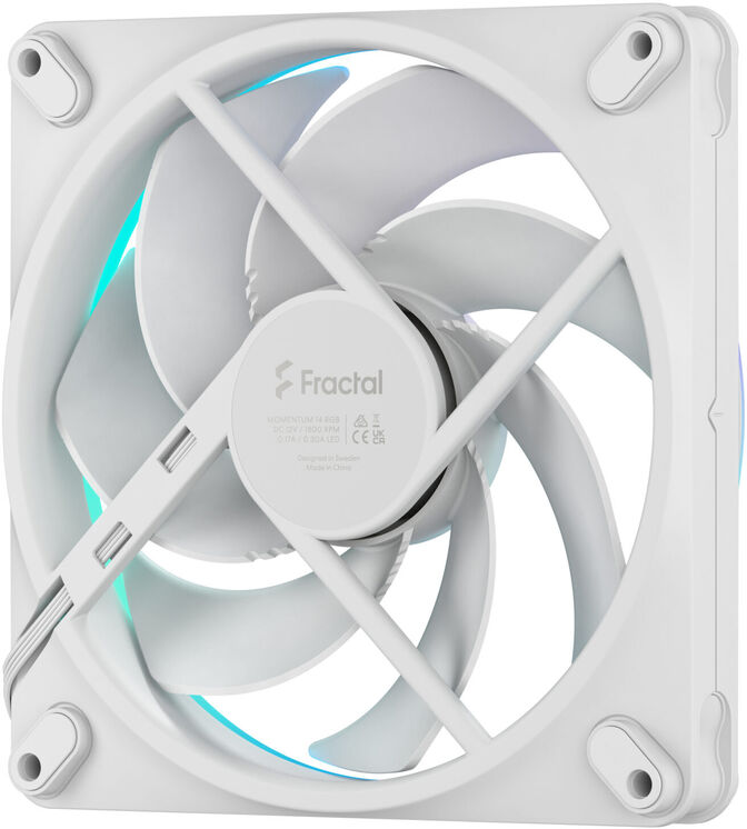 Ventoinha Fractal Design Momentum 14 140mm 1800RPM 8 Pinos RGB Blanco image number 5