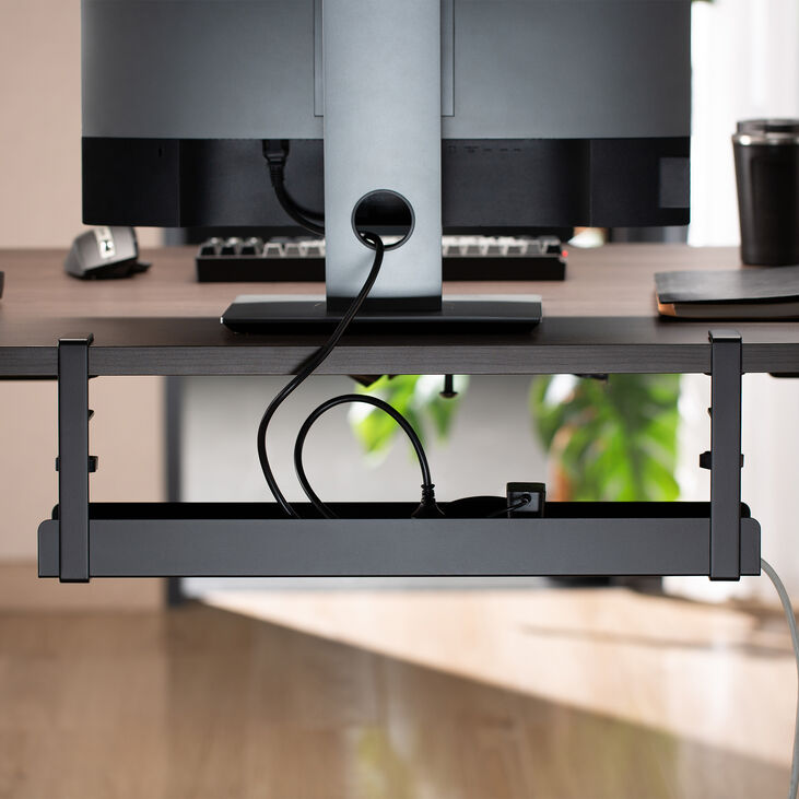Soporte para Cables Ewent EW1548 Clamp-On Under Desk Negro image number 7