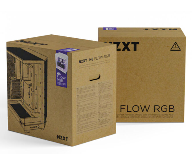 Torre ATX NZXT H6 Flow RGB Blanca Cristal Templado image number 17