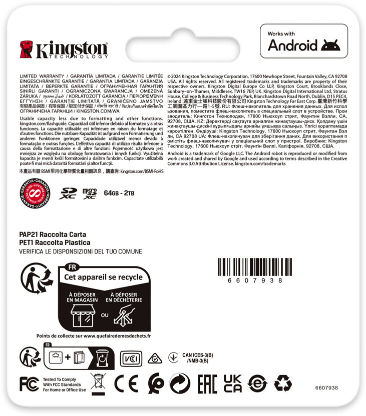 Tarjeta de Memoria Kingston Canvas Go! Plus Gen4 200MB/s MicroSDXC UHS-I U3 V30 A2 128GB image number 5