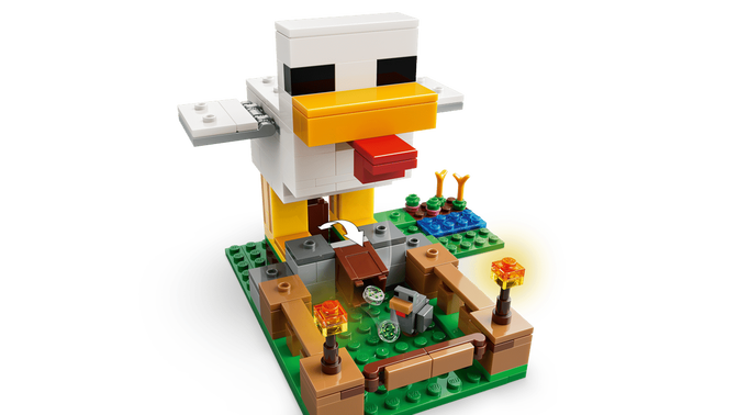 LEGO Minecraft: La Granja de Pollos, 233 Piezas (21585) image number 6