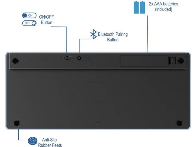 Teclado Ewent EW3120 Ultra-Slim Bluetooth PT Cinza image number 3