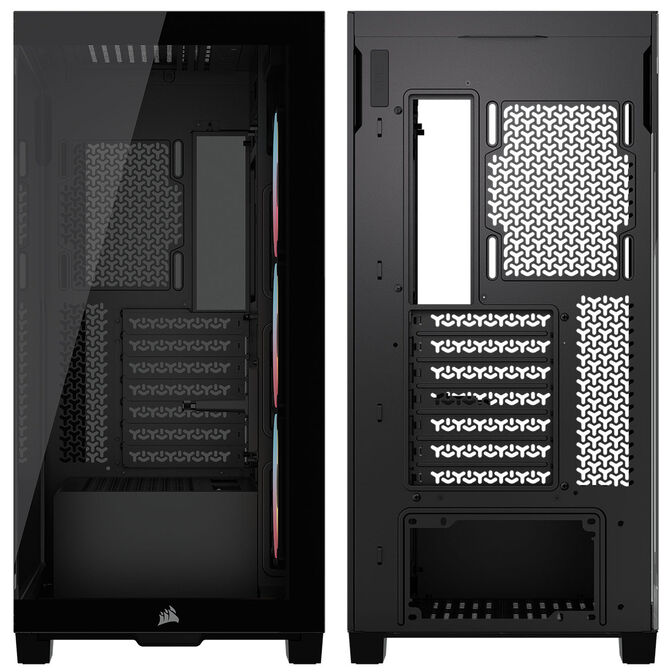 Torre E-ATX Corsair 3500X LXR Link RGB Negro Cristal Templado image number 9