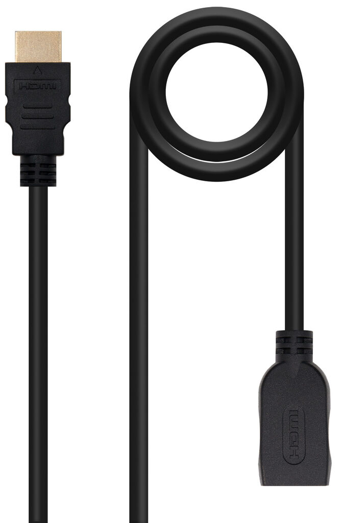 Cable Prolongador NanoCable HDMI 2.0 A/M-A/F 1 M Negro image number 0