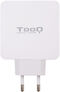 Cargador Tooq Duplo USB-C PD + USB-A QC 3.0 48W Blanco